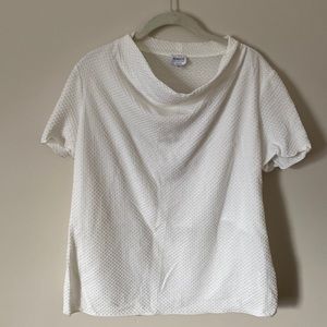 Armani off white short sleeve boat neck top size 12